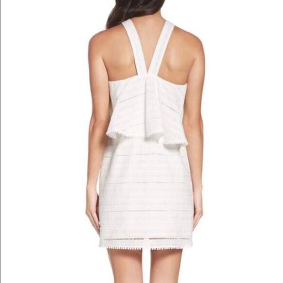 NWT Foxiedox White Eyelet Halter Lined Dress Size Small - Picture 2 of 10